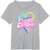 imageBarbie 90s Retro Logo  Bright Pink TShirtHeather Grey