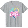 imageBarbie 90s Retro Logo  Bright Pink TShirtHeather Grey