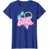 imageBarbie 90s Retro Logo  Bright Pink TShirtRoyal Blue