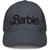 imageBarbie Black Logo Adjustable Baseball HatNavy Blue