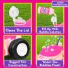 imageBarbie Bubble Lawn Mower for Toddlers Bubble Blowing Machines Indoor and Outdoor Gardening Toy Birthday Party Favor for Prechool Girls No Batteries Includes Bubble Solution 2