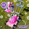 imageBarbie Bubble Lawn Mower for Toddlers Bubble Blowing Machines Indoor and Outdoor Gardening Toy Birthday Party Favor for Prechool Girls No Batteries Includes Bubble Solution 2