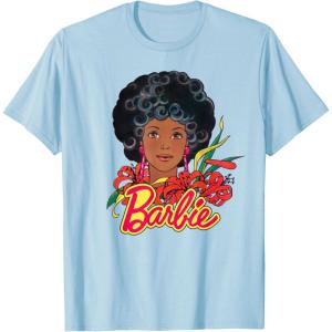 imageBarbie  1980s Black Barbie TShirtBaby Blue