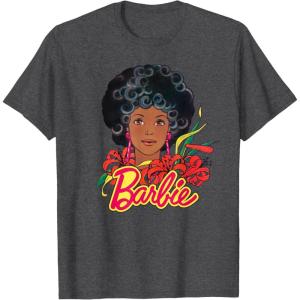 imageBarbie  1980s Black Barbie TShirtDark Heather Grey