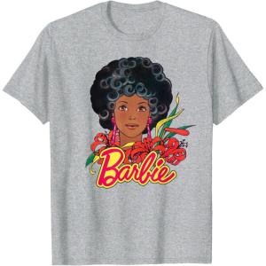 imageBarbie  1980s Black Barbie TShirtHeather Grey