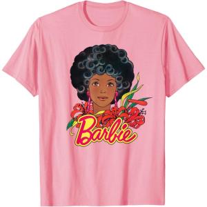 imageBarbie  1980s Black Barbie TShirtPink