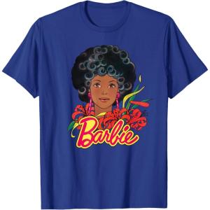 imageBarbie  1980s Black Barbie TShirtRoyal Blue