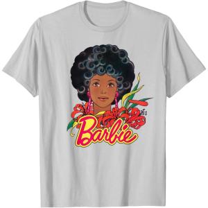 imageBarbie  1980s Black Barbie TShirtSilver Grey