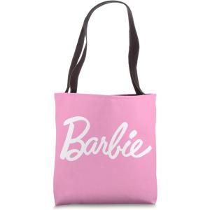 imageBarbie  Classic Script White Logo Tote Bag