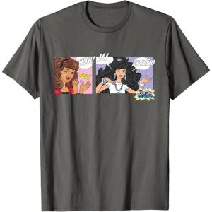 imageBarbie  Comic Panels TShirtAsphalt Grey