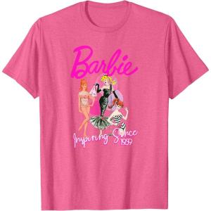 imageBarbie  Inspiring Since 1959 TShirtPink Heather