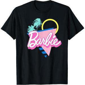 imageBarbie 90s Retro Logo  Bright Pink TShirtBlack