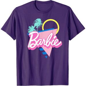 imageBarbie 90s Retro Logo  Bright Pink TShirtPurple