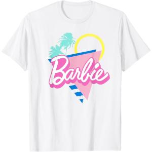 imageBarbie 90s Retro Logo  Bright Pink TShirtWhite