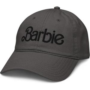 imageBarbie Black Logo Adjustable Baseball HatAsphalt Grey