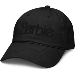 imageBarbie Black Logo Adjustable Baseball HatBlack