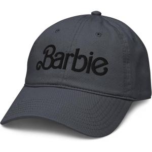 imageBarbie Black Logo Adjustable Baseball HatNavy Blue