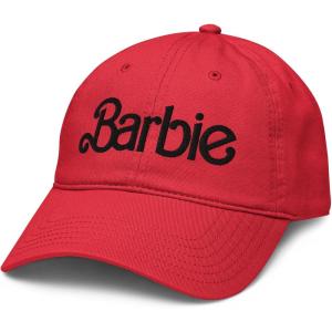 imageBarbie Black Logo Adjustable Baseball HatRed