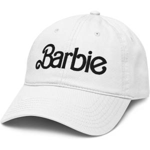 imageBarbie Black Logo Adjustable Baseball HatWhite