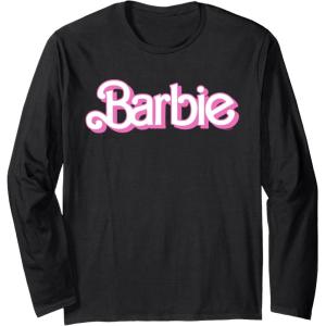 imageBarbie Logo Bright White Long Sleeve TShirtBlack