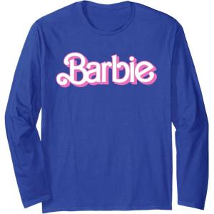 imageBarbie Logo Bright White Long Sleeve TShirtRoyal Blue