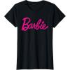 imageBarbie  Classic Script Dark Pink Logo TShirtBlack