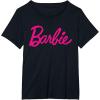 imageBarbie  Classic Script Dark Pink Logo TShirtBlack