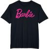 imageBarbie  Classic Script Dark Pink Logo TShirtBlack