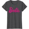 imageBarbie  Classic Script Dark Pink Logo TShirtDark Heather Grey