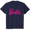 imageBarbie  Classic Script Dark Pink Logo TShirtNavy Blue