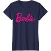 imageBarbie  Classic Script Dark Pink Logo TShirtNavy Blue