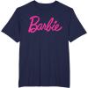 imageBarbie  Classic Script Dark Pink Logo TShirtNavy Blue