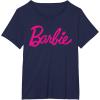 imageBarbie  Classic Script Dark Pink Logo TShirtNavy Blue