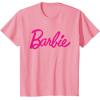 imageBarbie  Classic Script Dark Pink Logo TShirtPink