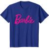 imageBarbie  Classic Script Dark Pink Logo TShirtRoyal Blue