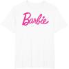 imageBarbie  Classic Script Dark Pink Logo TShirtWhite