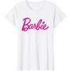 imageBarbie  Classic Script Dark Pink Logo TShirtWhite