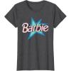imageBarbie  Pink Logo Star TShirtDark Heather Grey
