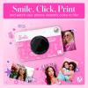 imageBarbie x Kodak Printomatic FullColor Instant Print Digital Camera  5MP Portable Barbie Camera Prints Colorful 2x3 StickyBack Photos  Signature StyleSignature Style