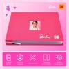 imageKodak x Barbie Pink 8x8 Cloth Covered Scrapbook Photo Album with Front Picture Window for Barbie Instant 2x3 ZINK Zero Ink Photo Paper Projects