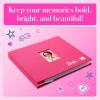 imageKodak x Barbie Pink 8x8 Cloth Covered Scrapbook Photo Album with Front Picture Window for Barbie Instant 2x3 ZINK Zero Ink Photo Paper Projects