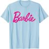 imageBarbie  Classic Script Dark Pink Logo TShirtBaby Blue