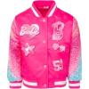 imageBarbie Girls Varsity Bomber Jacket Little Kid to Big Kid Sizes 41416Bright Pink  Glitter