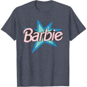 imageBarbie  Pink Logo Star TShirtHeather Blue