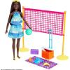 imageBarbie Loves The Ocean BeachThemed Playset with Volleyball Net ampamp Accessories Made from Recycled Plastics Gift for 3 to 7 Year Olds