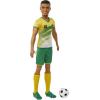 imageBarbie Careers Ken Fashion Doll ampamp Accessory Soccer Player with Cropped Hair 10 Uniform Tall Socks Cleats ampamp BallMulticolor