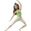 imageBarbie Made to Move Doll with 22 Flexible Joints ampamp Long Wavy Brunette Hair Wearing Athleisurewear for Kids 3 to 7 Years Old  GreenGreen