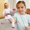 imageBarbie Olympic Games Tokyo 2020 Karate Doll with Karate Uniform Tokyo 2020 Jacket Medal Helmet Sparring Gloves and Sandals for Ages 3 and Up