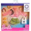 imageBarbie Storytelling Fashion Pack of Doll Clothes Inspired by The Olympic Games Tokyo 2020 Pink Transparent Jacket Shorts and 6 Accessories Dolls Gift for 3 to 8 Year Olds