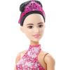 imageBarbie Winter Sports Ice Skater Brunette Doll 12 Inches with Pink Dress Jacket Rose Bouquet ampamp Trophy Great Gift for Ages 3 and UpMulti